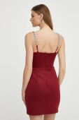 Сукня Guess колір бордовий mini розкльошена (3547611)