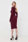 Сукня Guess колір бордовий mini облягаюча (3504591)