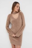 Сукня Guess колір коричневий mini облягаюча (3606237)