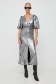 Сукня Notes du Nord колір срібний midi розкльошена