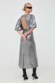 Сукня Notes du Nord колір срібний midi розкльошена