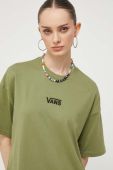 Бавовняна сукня Vans колір зелений mini oversize