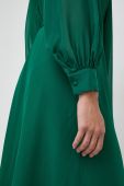 Шовкова сукня Luisa Spagnoli колір зелений midi розкльошена