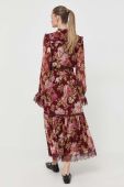 Сукня Luisa Spagnoli колір бордовий maxi розкльошена