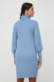 Вовняна сукня Luisa Spagnoli mini пряма колір блакитний