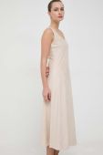 Сукня Max Mara Leisure колір бежевий midi розкльошена (3674266)