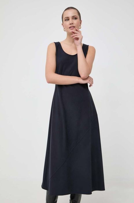Сукня Max Mara Leisure колір синій midi розкльошена (3674270)
