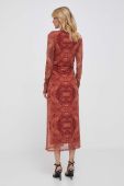 Сукня Sisley колір помаранчевий midi облягаюча (3447319)