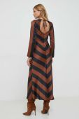 Сукня Sisley колір коричневий maxi пряма