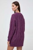 Вовняна сукня Pinko колір фіолетовий mini oversize