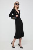 Сукня Pinko колір чорний midi розкльошена (3560201)