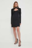 Сукня з домішкою вовни Moschino Jeans колір чорний mini облягаюча