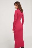 Сукня HUGO колір рожевий midi облягаюча (3642418)