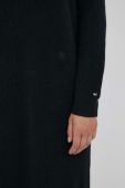 Вовняна сукня Tommy Hilfiger колір чорний midi oversize