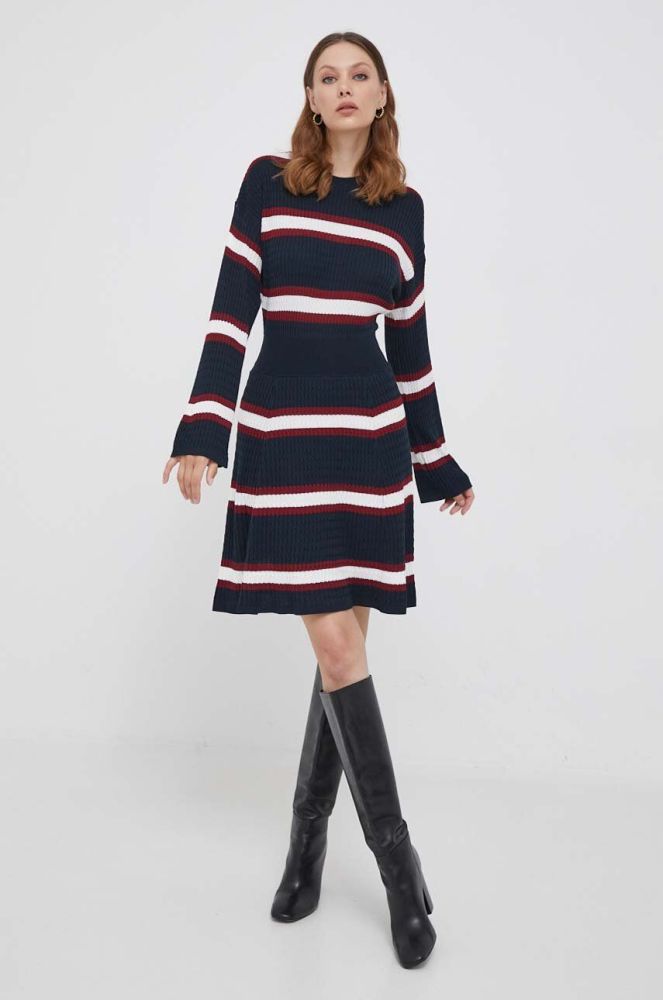 Сукня Tommy Hilfiger колір синій midi розкльошена (3538573)