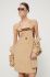 Сукня Tommy Jeans колір бежевий mini пряма