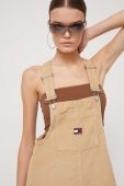 Сукня Tommy Jeans колір бежевий mini пряма