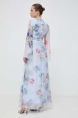 Шовкова сукня Blugirl Blumarine maxi розкльошена колір блакитний