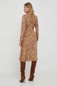 Сукня Lauren Ralph Lauren колір коричневий midi розкльошена