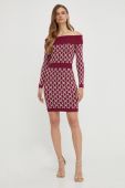 Сукня Marciano Guess колір бордовий mini облягаюча (3547630)