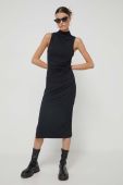 Сукня Superdry колір чорний midi облягаюча (3578416)