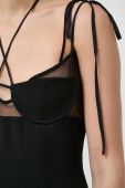 Сукня Bardot колір чорний mini облягаюча (3560247)