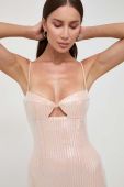 Сукня Bardot колір рожевий midi облягаюча (3575858)