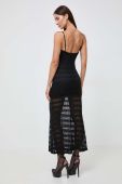 Сукня Bardot колір чорний maxi облягаюча (3575863)