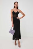 Сукня Bardot колір чорний maxi облягаюча (3575866)