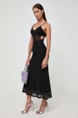 Сукня Bardot колір чорний maxi облягаюча (3575866)