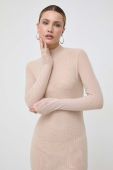 Сукня Bardot колір бежевий maxi облягаюча (3558568)