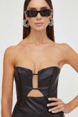 Сукня Bardot колір чорний mini облягаюча (3568470)