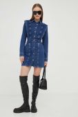 Джинсова сукня Karl Lagerfeld Jeans mini розкльошена колір блакитний (3493570)