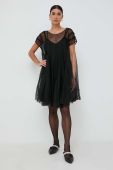 Сукня Twinset колір чорний midi oversize