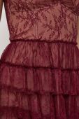 Сукня Twinset колір бордовий maxi розкльошена (3635344)
