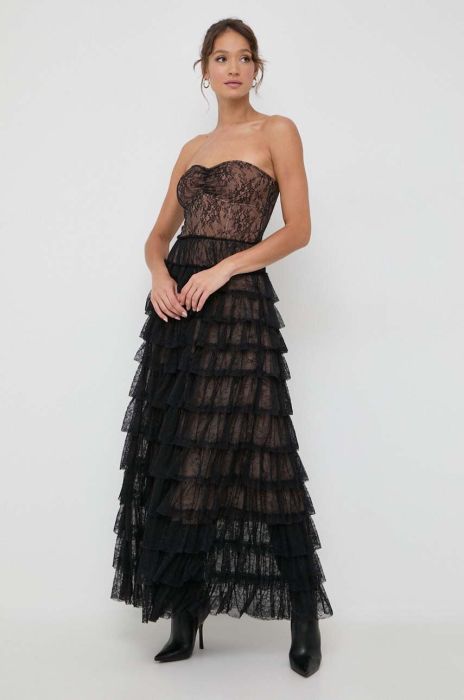 Сукня Twinset колір чорний maxi розкльошена (3635339)