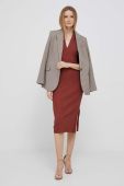 Сукня Dkny колір червоний midi пряма