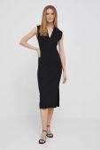 Сукня Dkny колір чорний midi пряма (3477962)