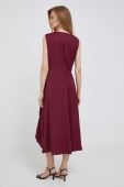 Сукня Dkny колір бордовий midi розкльошена