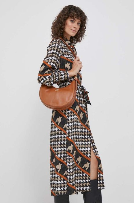 Сукня Barbour колір коричневий midi пряма