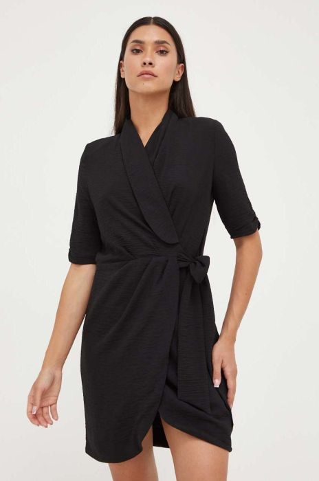 Сукня Morgan колір чорний mini розкльошена (3425926)