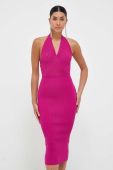 Сукня Morgan колір рожевий midi облягаюча