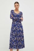 Сукня MAX&Co. колір синій midi розкльошена (3622287)