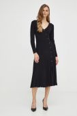 Сукня Morgan колір чорний midi розкльошена (3551449)