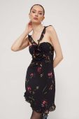 Сукня Rotate колір чорний mini пряма (3572247)