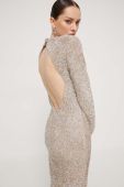 Сукня Rotate колір золотий maxi облягаюча