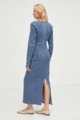 Джинсова сукня Gestuz maxi облягаюча колір блакитний (3586235)