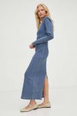 Джинсова сукня Gestuz maxi облягаюча колір блакитний (3586235)