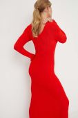 Сукня Gestuz колір червоний maxi облягаюча