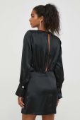Сукня Artigli колір чорний mini розкльошена (3591889)